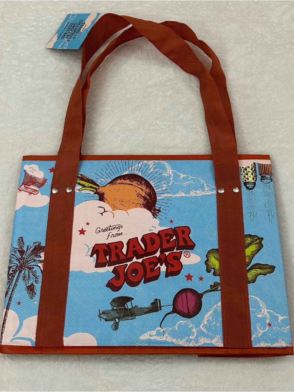 Trader Joe's Stand-Up Collapsible Reusable Grocery Tote Bag Limited Edition